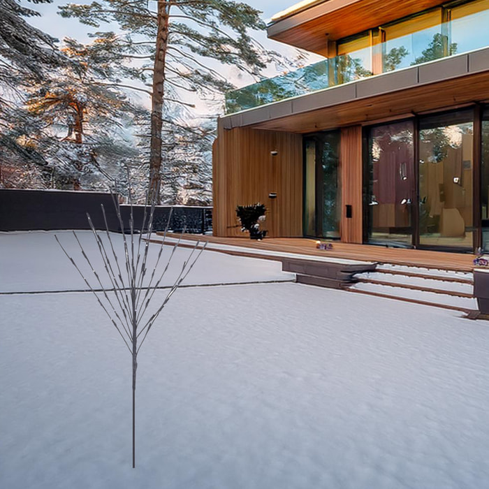 Árbol artificial de 110cm con 80 luces led mulitcolor y doble temporizador