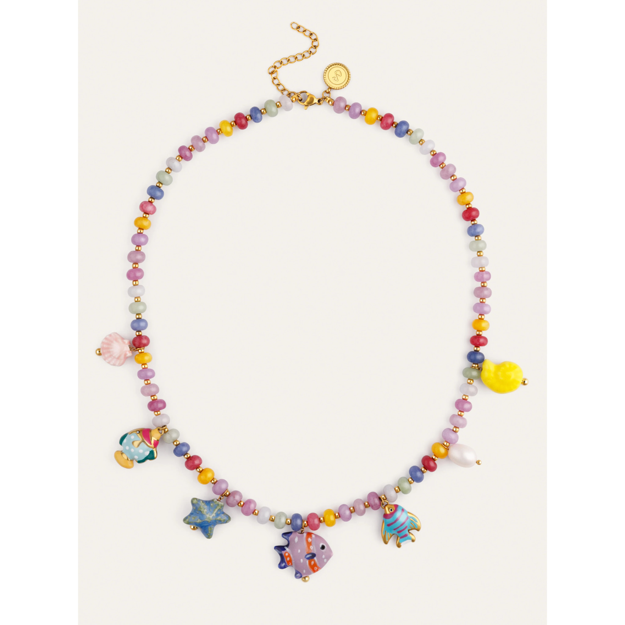 Collana Oceanico Colors Acciao Placcato Oro