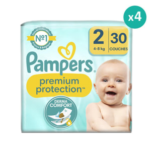 4x30 Couches Premium Protection Taille 2, Pampers