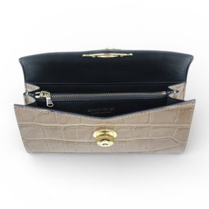 Cartera Cheval Firenze Marlon Croc Taupe