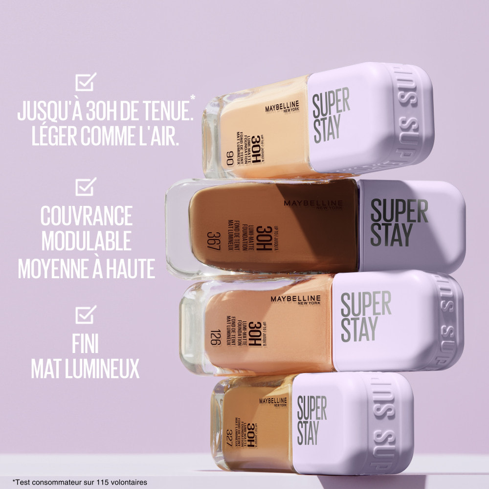 Maybelline New York Superstay 30H Lumi-Matte Fond de Teint 129