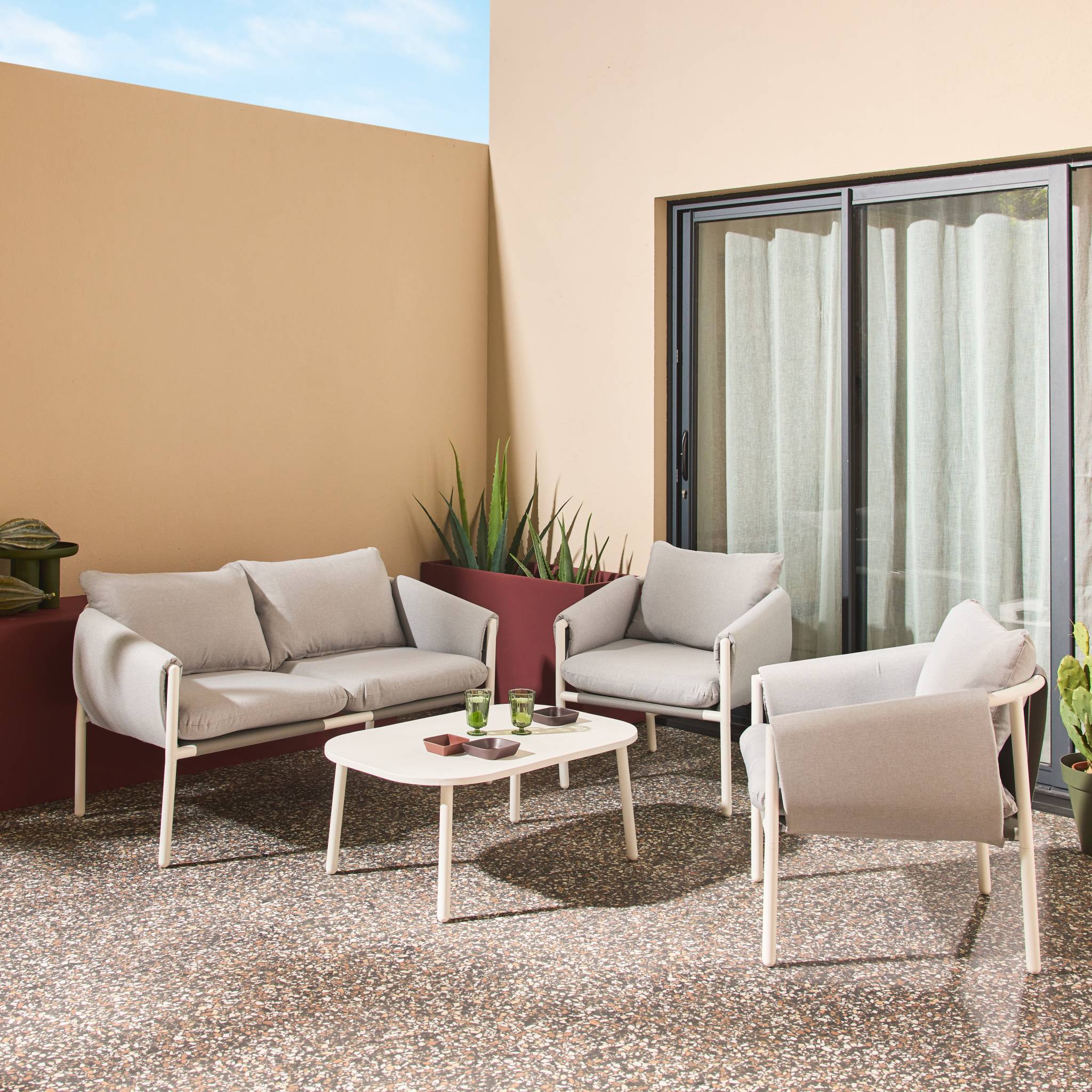 Salon de jardin acier 4 places KYO