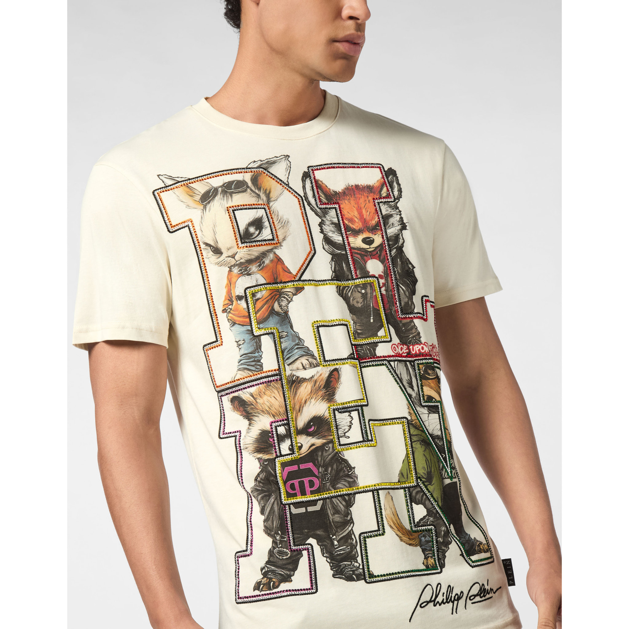 PHILIPP PLEIN T-Shirt Round Neck Ss COLLEGE