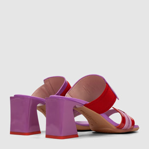 Sandalia Destalonada Mallorca Violet rojo 6,5 cm