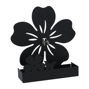 Portazampirone in metallo fiore nero cm17x5h17,5