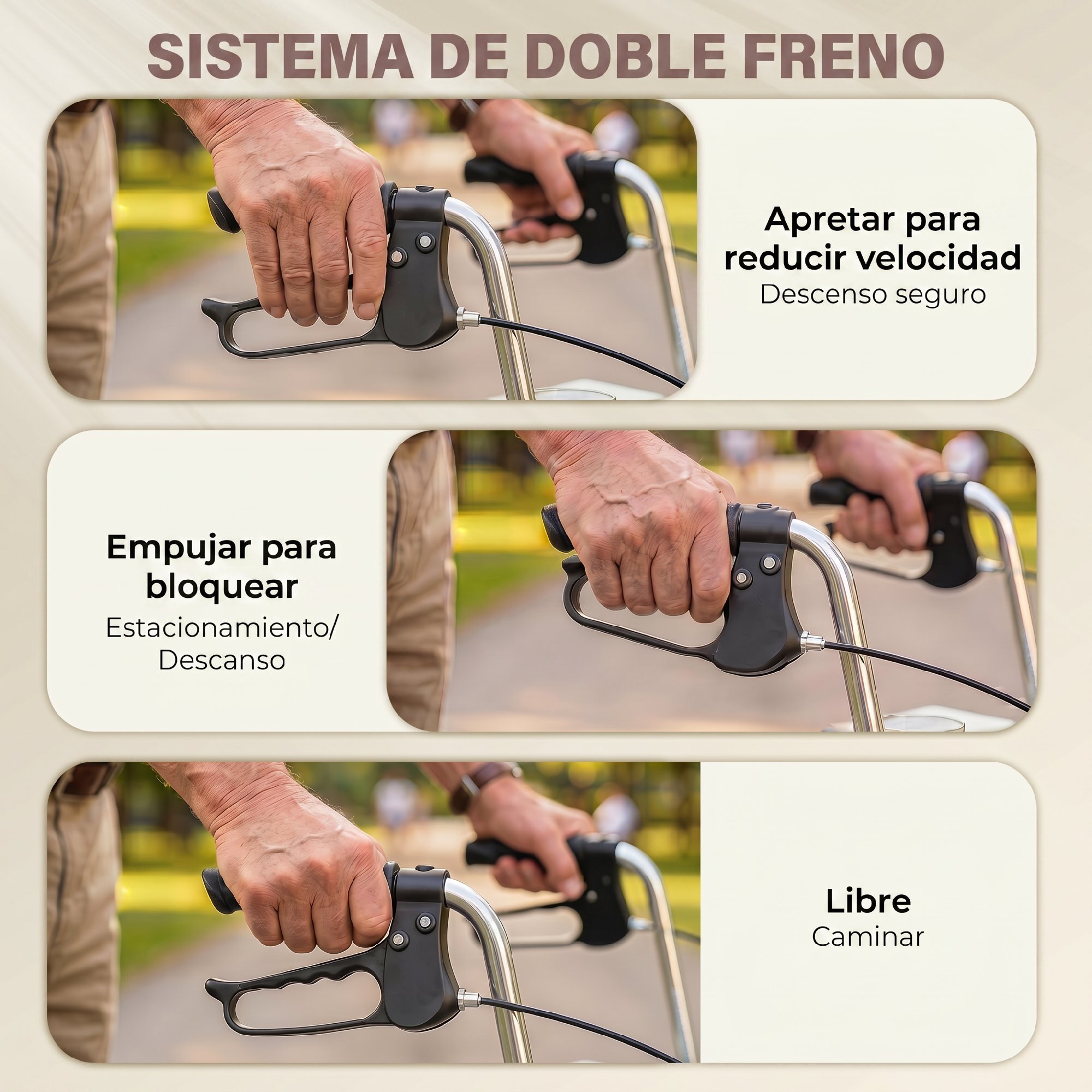 Andador para Ancianos Plegable, Andadores Adultos para Personas Mayores con Asiento y 4 Ruedas Altura Ajustable Frenos de Maneta Cesta Bandeja y Porta Bastón Rojo Vino