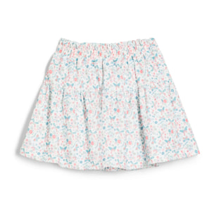 Falda de Niña con Diseño de Mariposas en Blanco