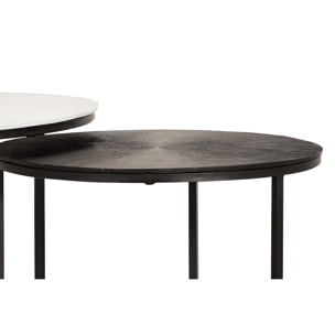 Set de 2 mesas - bronce y hierro