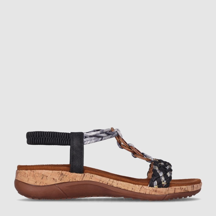 Sandalias - Negro - Tacón: 5 cm