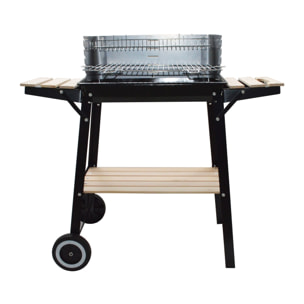 Barbecue mobile au charbon de bois 48 x 28 cm TABARANO