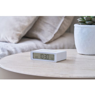 Réveil LEXON Flip Mini de Voyage Rechargeable Blanc