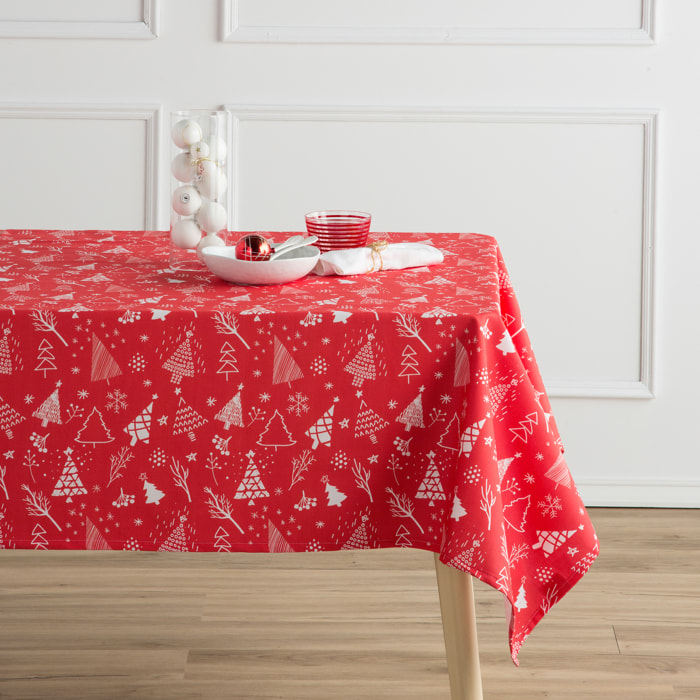 Nappe anti-taches 100% coton WINTER ROJO
