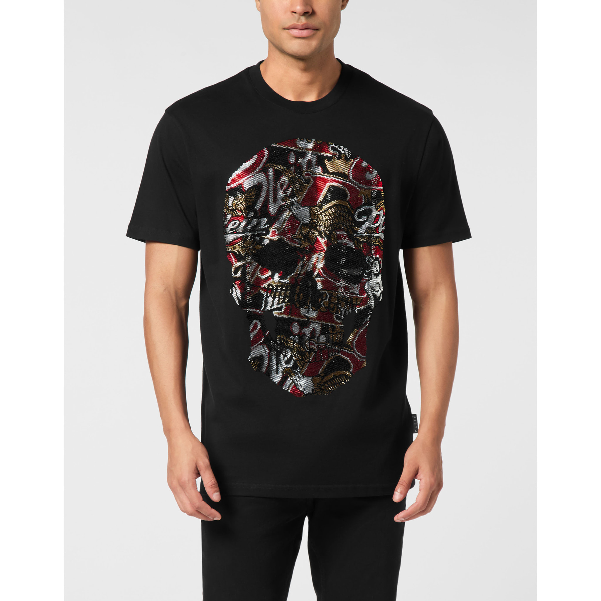 PHILIPP PLEIN Camiseta de cuello redondo y manga corta SKULL