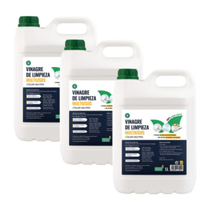 Pack 3x Vinagre Blanco de Limpieza Planeta Huerto 5 L