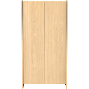 Armoire 2 portes en bois décor chêne miel