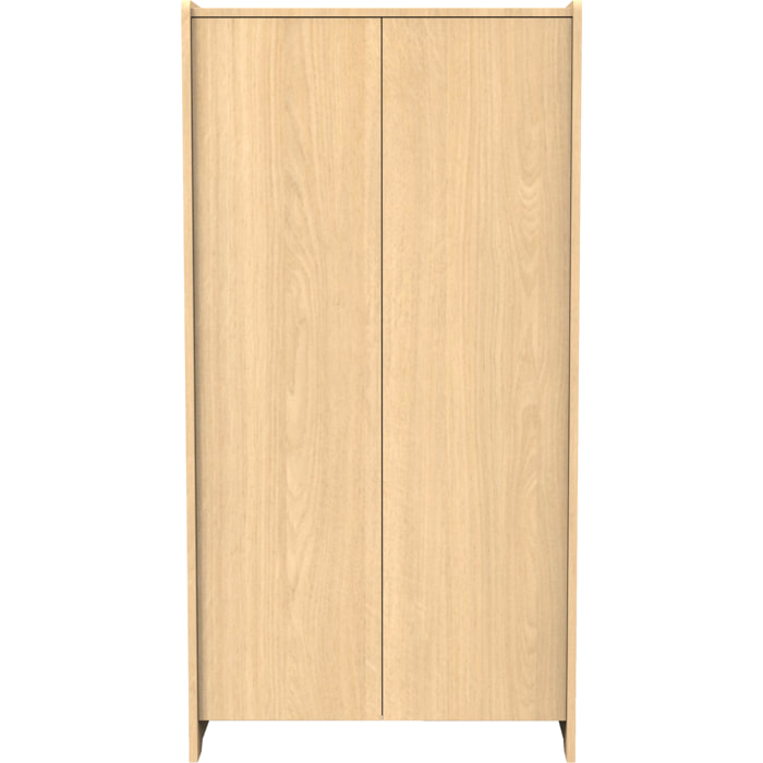 Armoire 2 portes en bois décor chêne miel