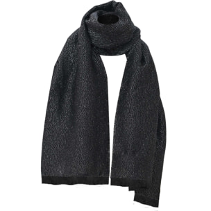 Kocca - Sciarpa brillante con frange e motivo a pois in misto lana Donna