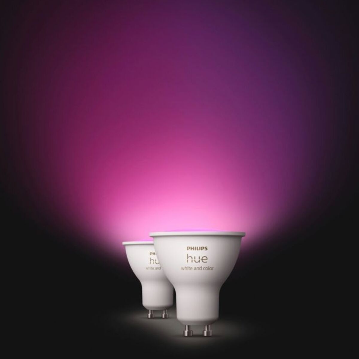 Ampoule LED connectée PHILIPS HUE GU10 White&Color Ambiance pack de 2