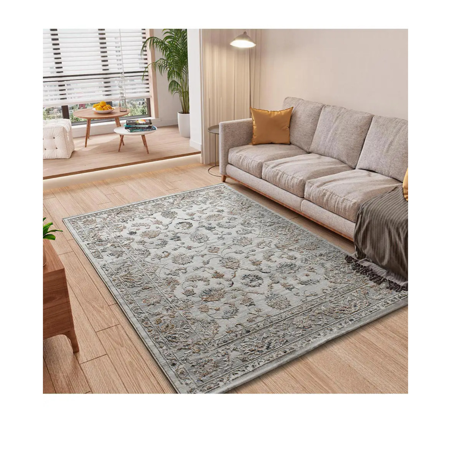 KEOPS Alfombra vintage con relieve multicolor, varias medidas disponibles.