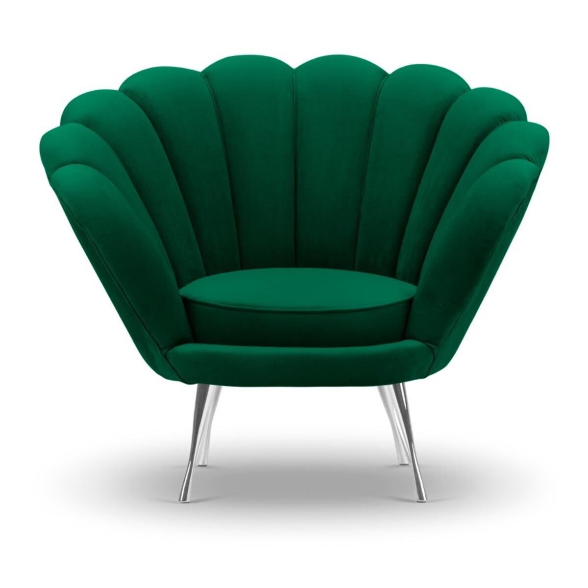 Fauteuil "Kingston" en velours vert bouteille