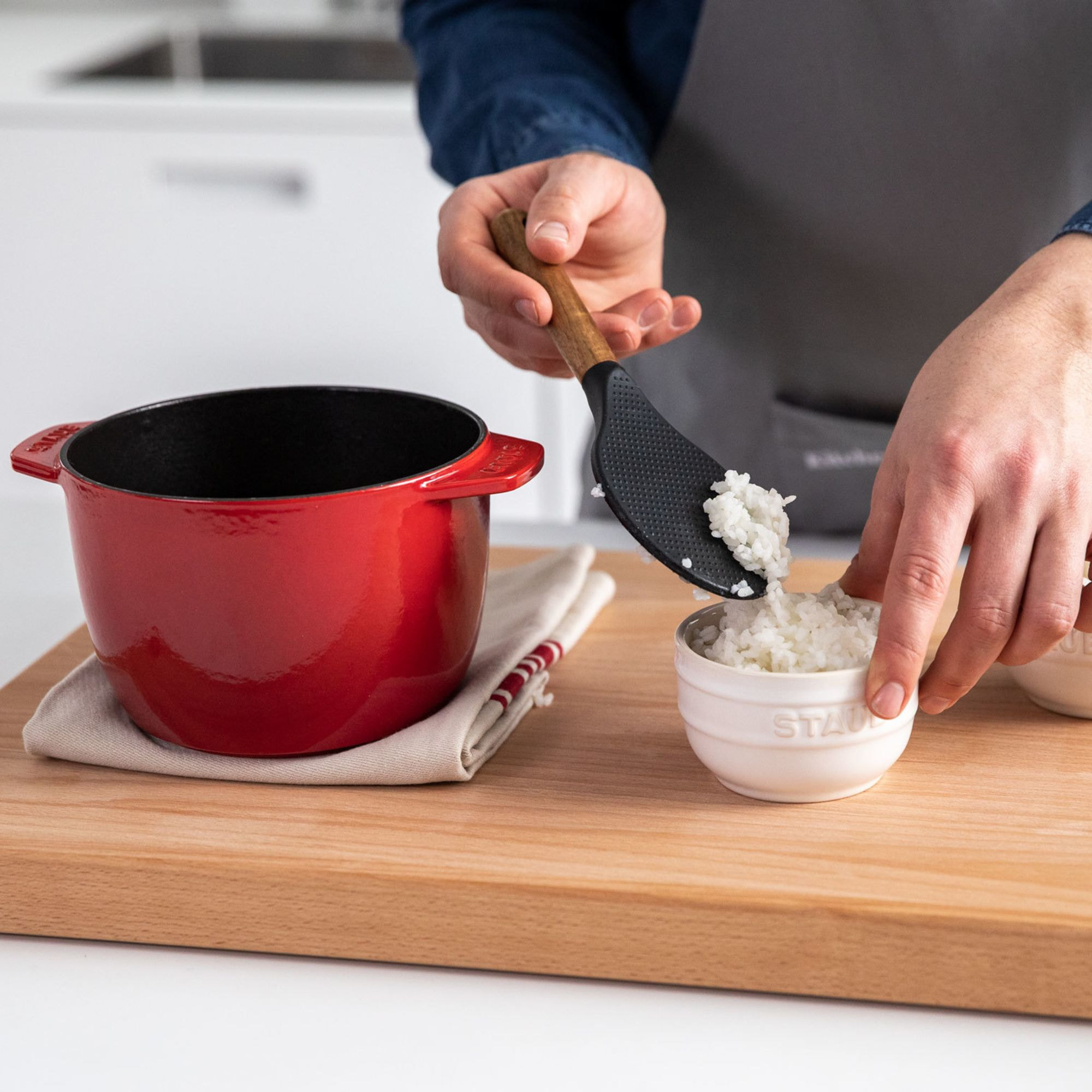 Cocotte à riz 16 cm, Rond(e), Cerise, Fonte