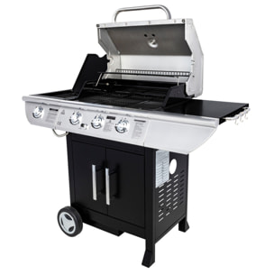 Barbecue au gaz BALTIMORE - 3 brûleurs 10,5kW + réchaud