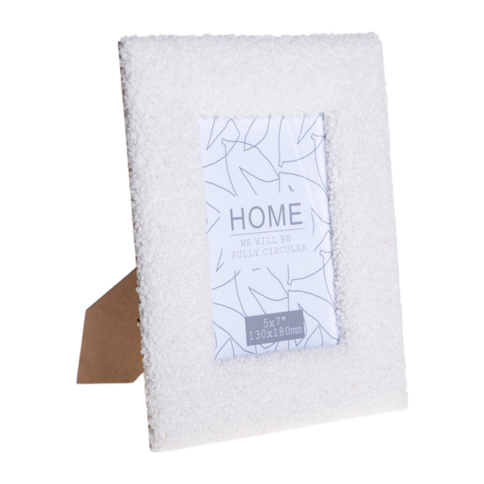 Porta foto tessuto teddy - 13xH18x2cm - Pezzi 3 - Bianchi Dino SpA