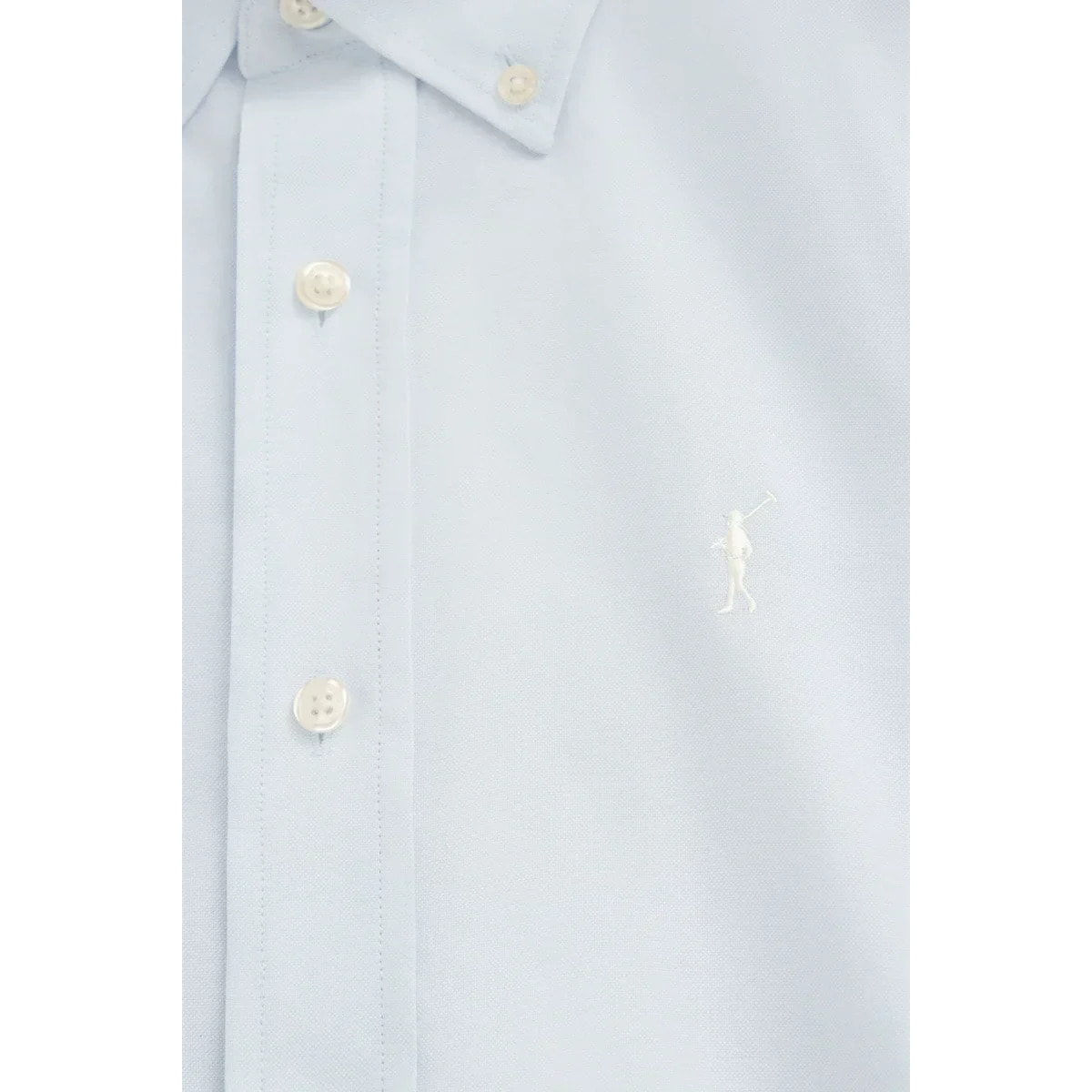 Camisa oxford azul claro de corte regular y logo Rigby Go