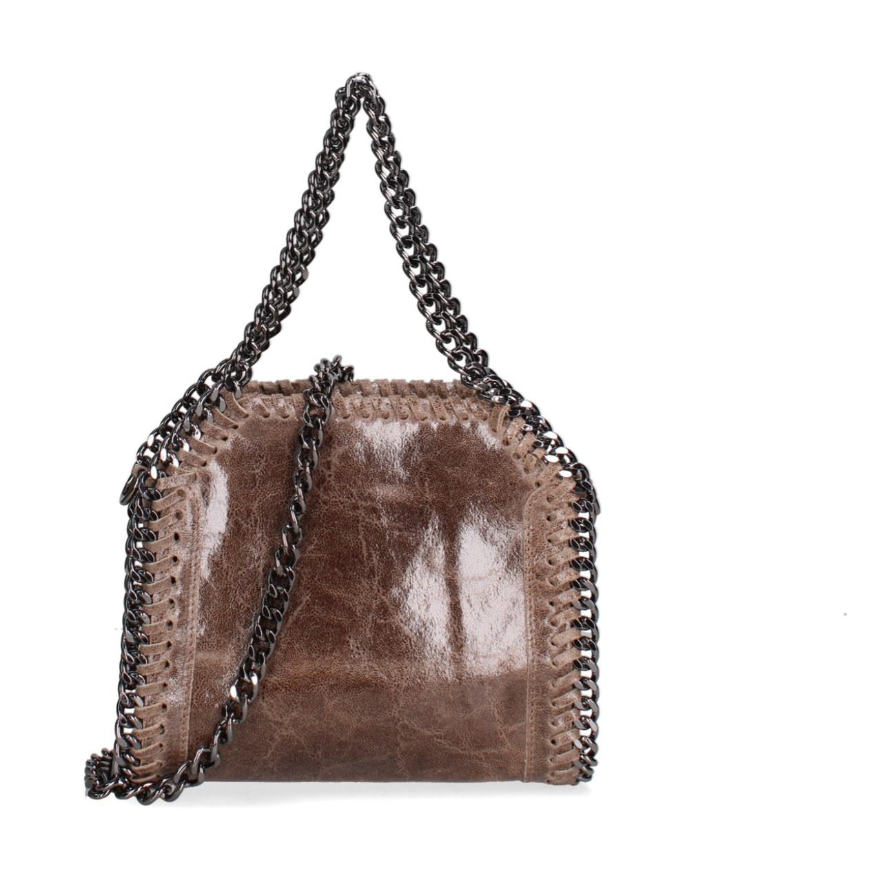 Borsa a mano da donna Made in Italy - Modello Zefira Chic - Pelle scamosciata stampata - 23.0 x 20.0 x 7.0 cm