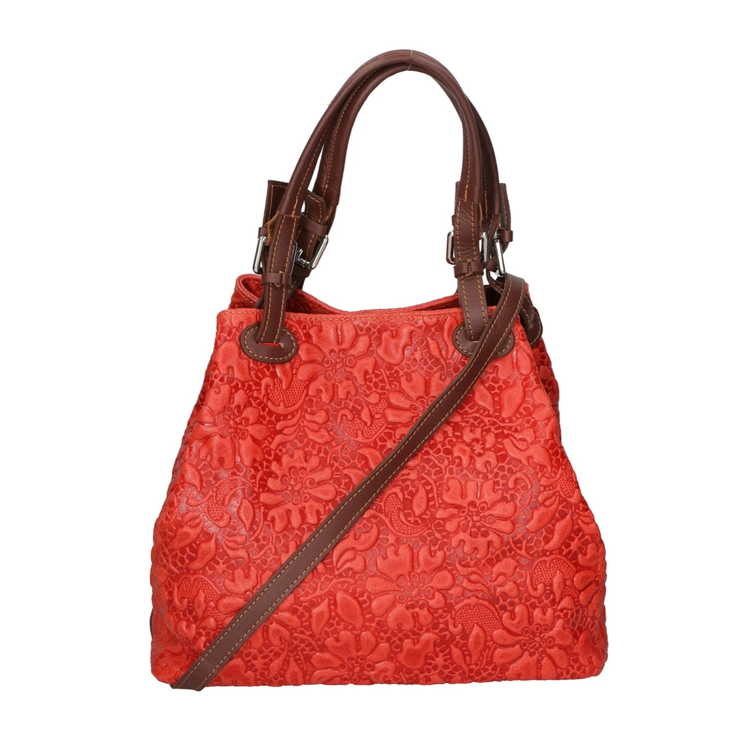 Borsa a mano da donna - Modello Elenia - Vera pelle - 33.0 x 29.0 x 16.0 cm