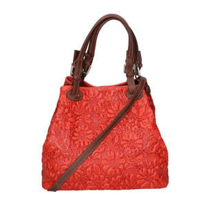 Borsa a mano da donna - Modello Elenia - Vera pelle - 33.0 x 29.0 x 16.0 cm