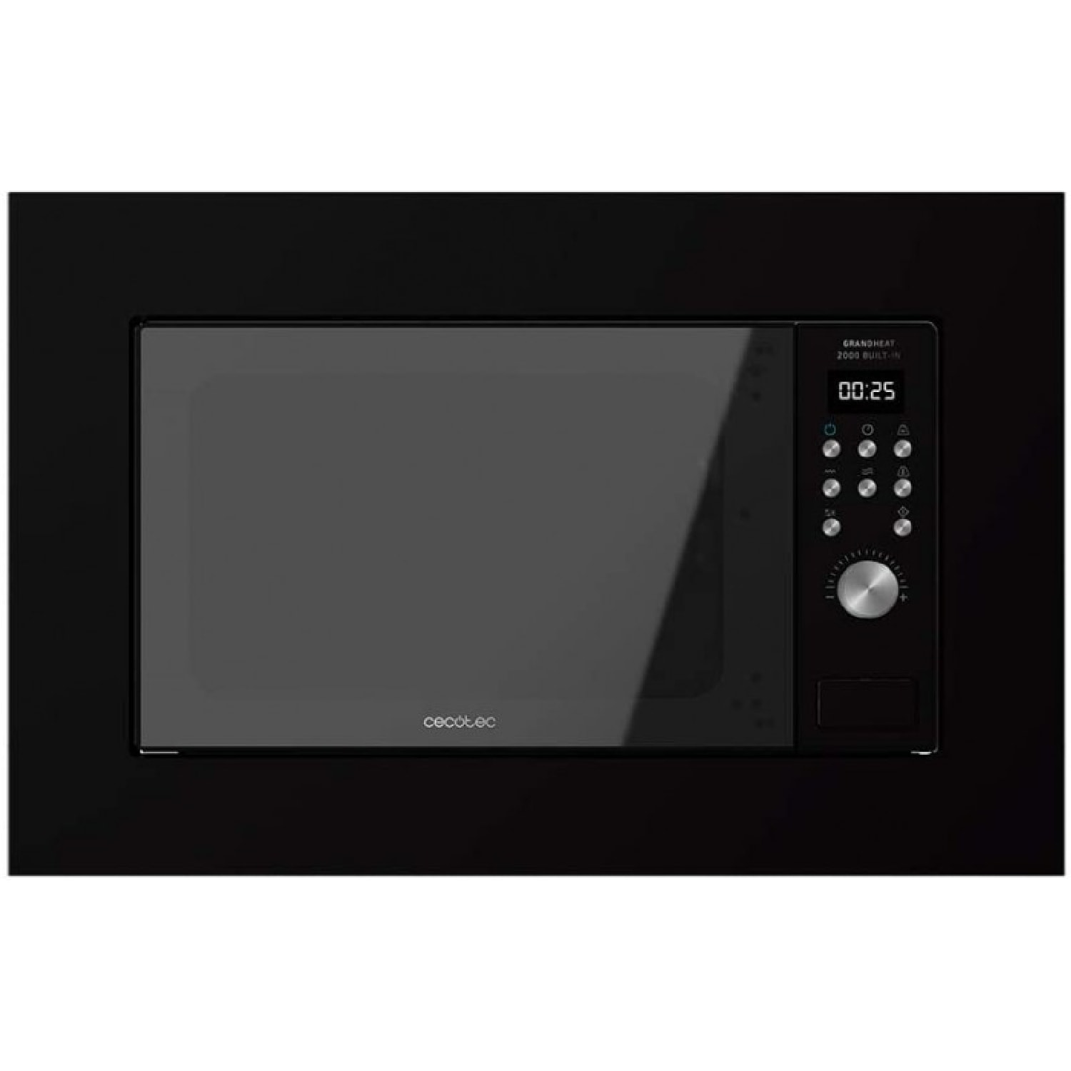 Cecotec Microondas encastrable Digital GrandHeat 2000 Built-In Black. 700W Integ