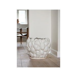 Vase/Flowerpot Klast 31 cm Offwhite