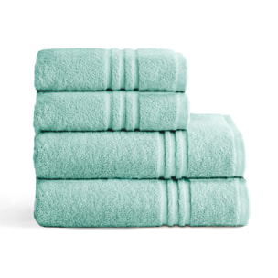Set de serviettes éponge 100% Coton Éponge Peigné - 700 g/m2 AIGUE-MARINE