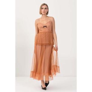Kocca - Top elegante con tulle plissé Donna