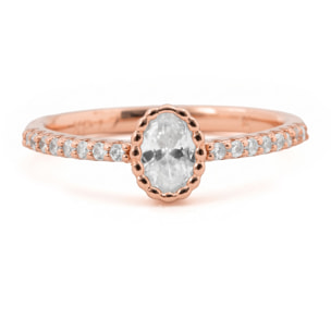 Anillo Zugje acabado oro rosa 18k