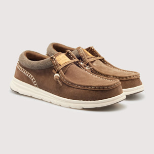 Mocasín Casual Serraje Marrón - Yamboo