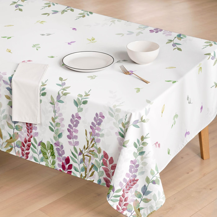 Nappe anti-taches BLOOM LAVANDE - coton mélangé