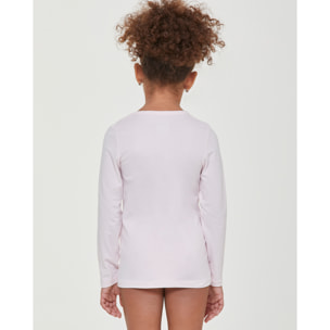 Maglia girocollo a maniche lunghe bimba in caldo cotone  organico