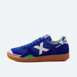 MUNICH GRESCA 05 Zapatillas fútbol sala Diseño Azul Eléctrico y Blanco