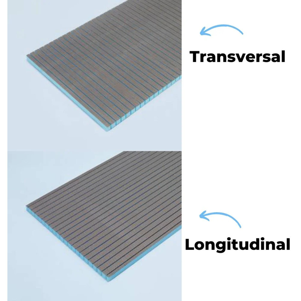 Panneaux de construction WEDI Construct, formes rondes longitudinal 250 x 60 x 3 cm