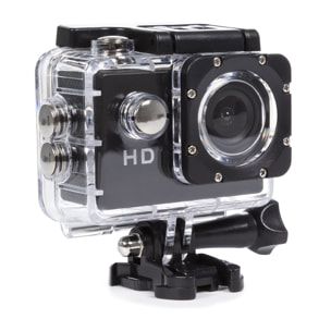 Fotocamera sportiva Komir HD1080P con 12 mpx, schermo da 2 pollici e accessori sportivi