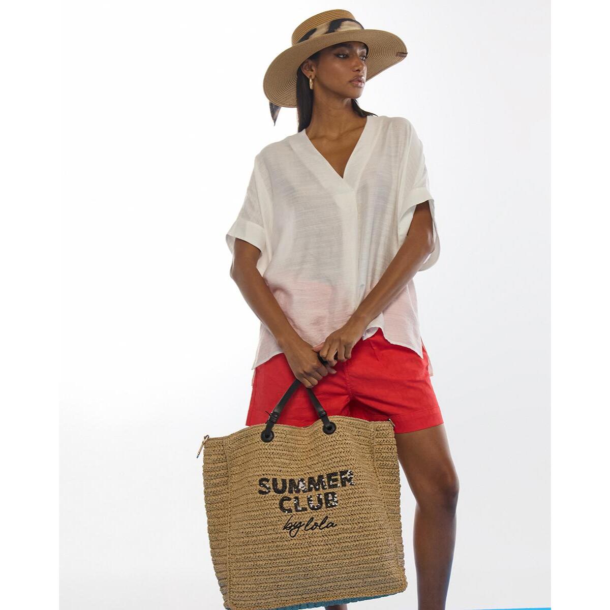 Borsa decostruita in rafia Summer Club