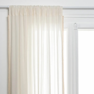 Voilage dentelle Little cottage blanc 140x240cm