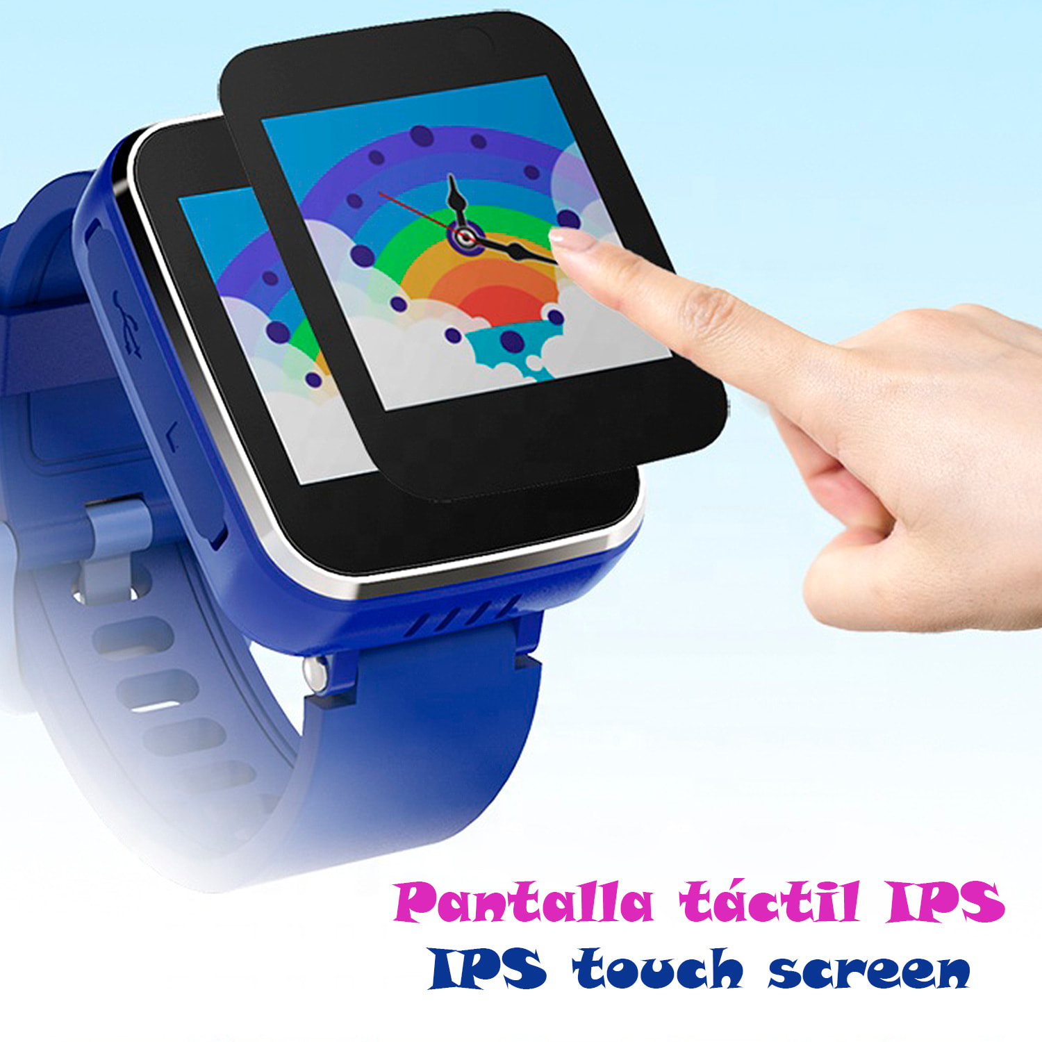 DAM Smartwatch infantil CT5 con cámara de fotos, 5 juegos, grabadora de voz y reproductor de música. 3,8x1,2x5 Cm. Color: Amarillo