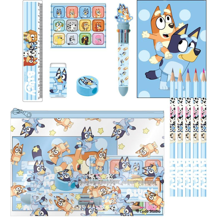 Set Papelería Escolar Eva Bluey