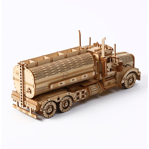 Modello in legno 3D, design di Camion Cisterna con movimento meccanico. 307 pezzi.