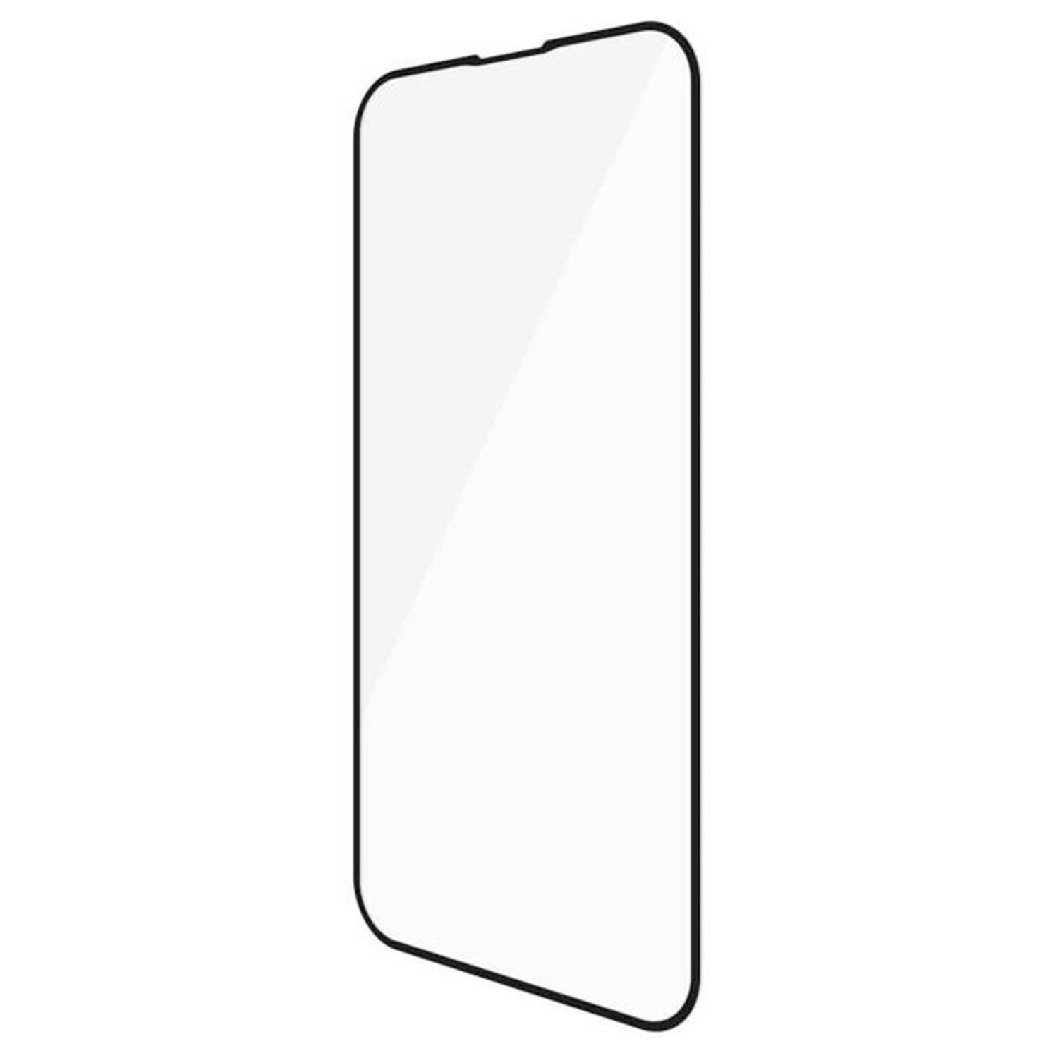 Protector de cristal templado premium 3D para iPhone 13 Pro Max, con borde negro.