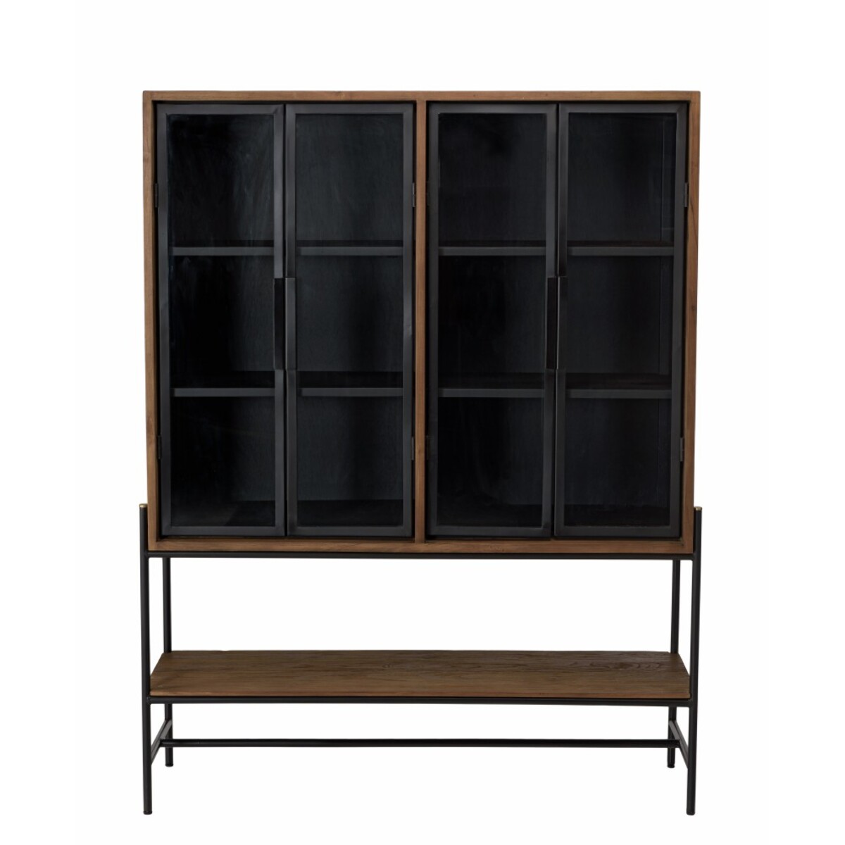 SIXTINE - Buffet 4 portes vitrées 6 étagères 1 niche