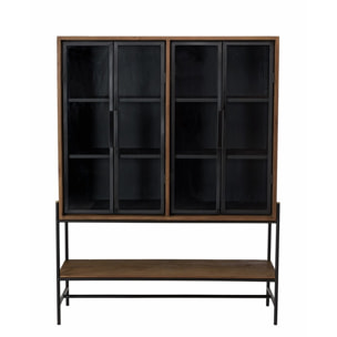 SIXTINE - Buffet 4 portes vitrées 6 étagères 1 niche